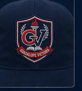 Gorra con escudo institucional bordado
