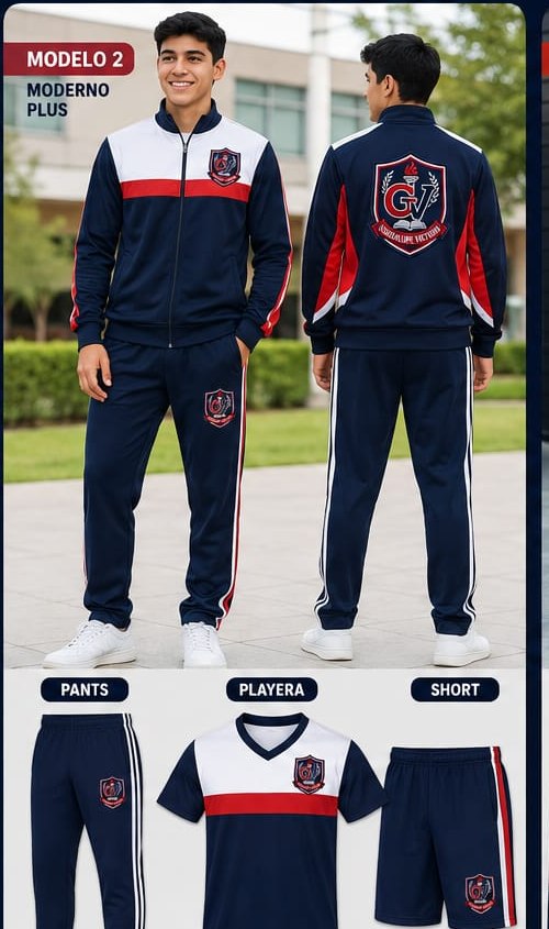 Uniforme deportivo Guadalupe Victoria moderno
