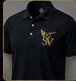 Playera tipo polo bordada